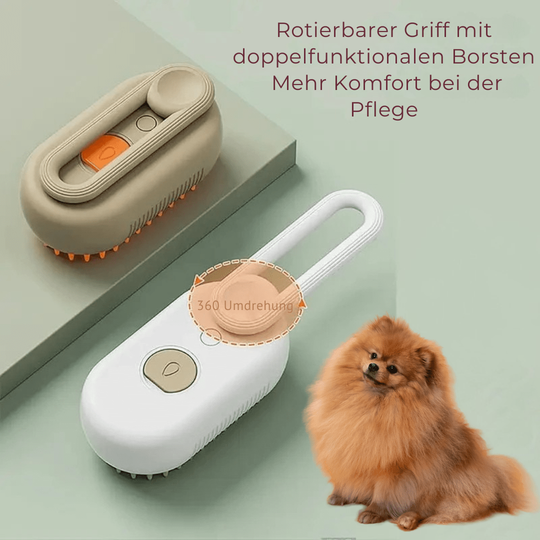 3 - in - 1 Dampf - Fellpflegebürste - Tiny Paws Boutique