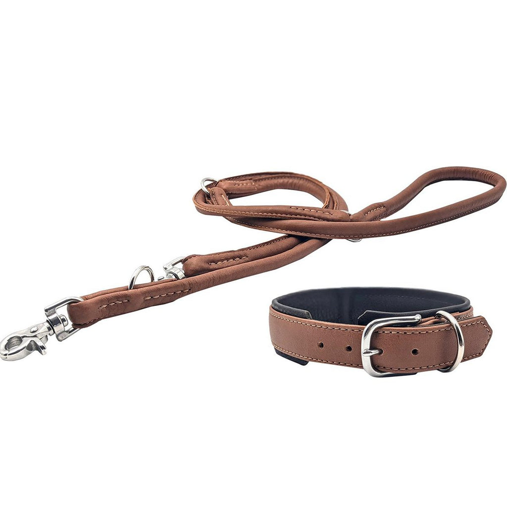 AMICI Cognac - Stilvolles Nappa - Halsband für modebewusste Hundefreunde - Tiny Paws Boutique