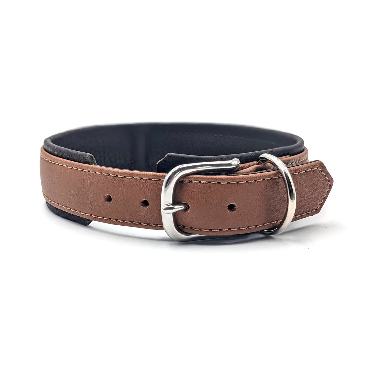 AMICI Cognac - Stilvolles Nappa - Halsband für modebewusste Hundefreunde - Tiny Paws Boutique