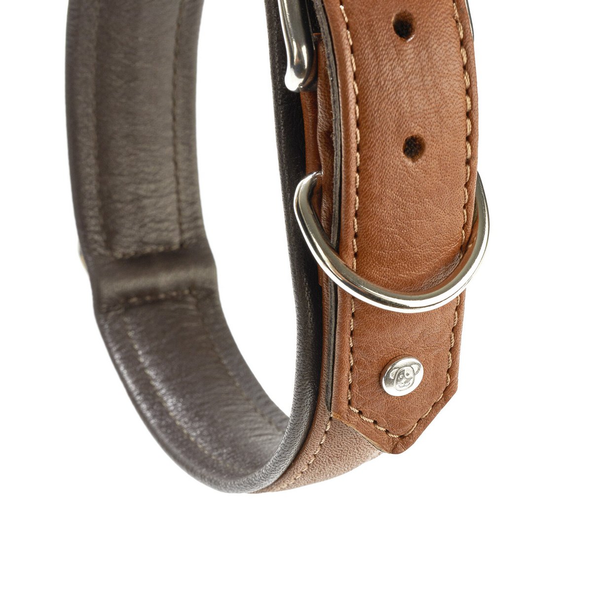AMICI Cognac - Stilvolles Nappa - Halsband für modebewusste Hundefreunde - Tiny Paws Boutique