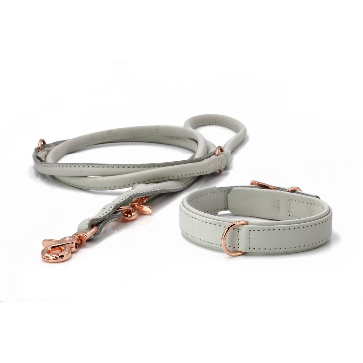 AMICI Light Grey - Elegante Rundleine für modebewusste Hundefreunde - Tiny Paws Boutique