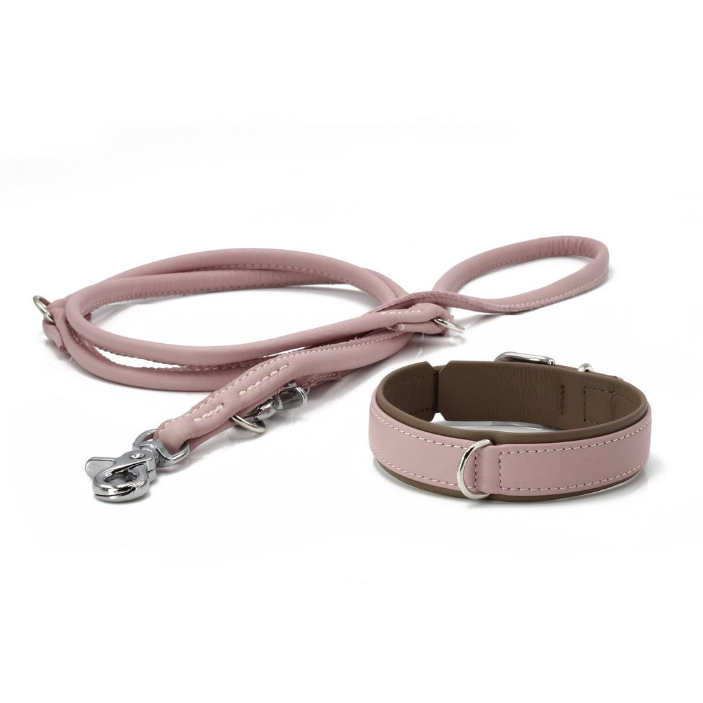 AMICI ROSE - Stilvolles Nappa - Halsband für modebewusste Hundefreunde - Tiny Paws Boutique