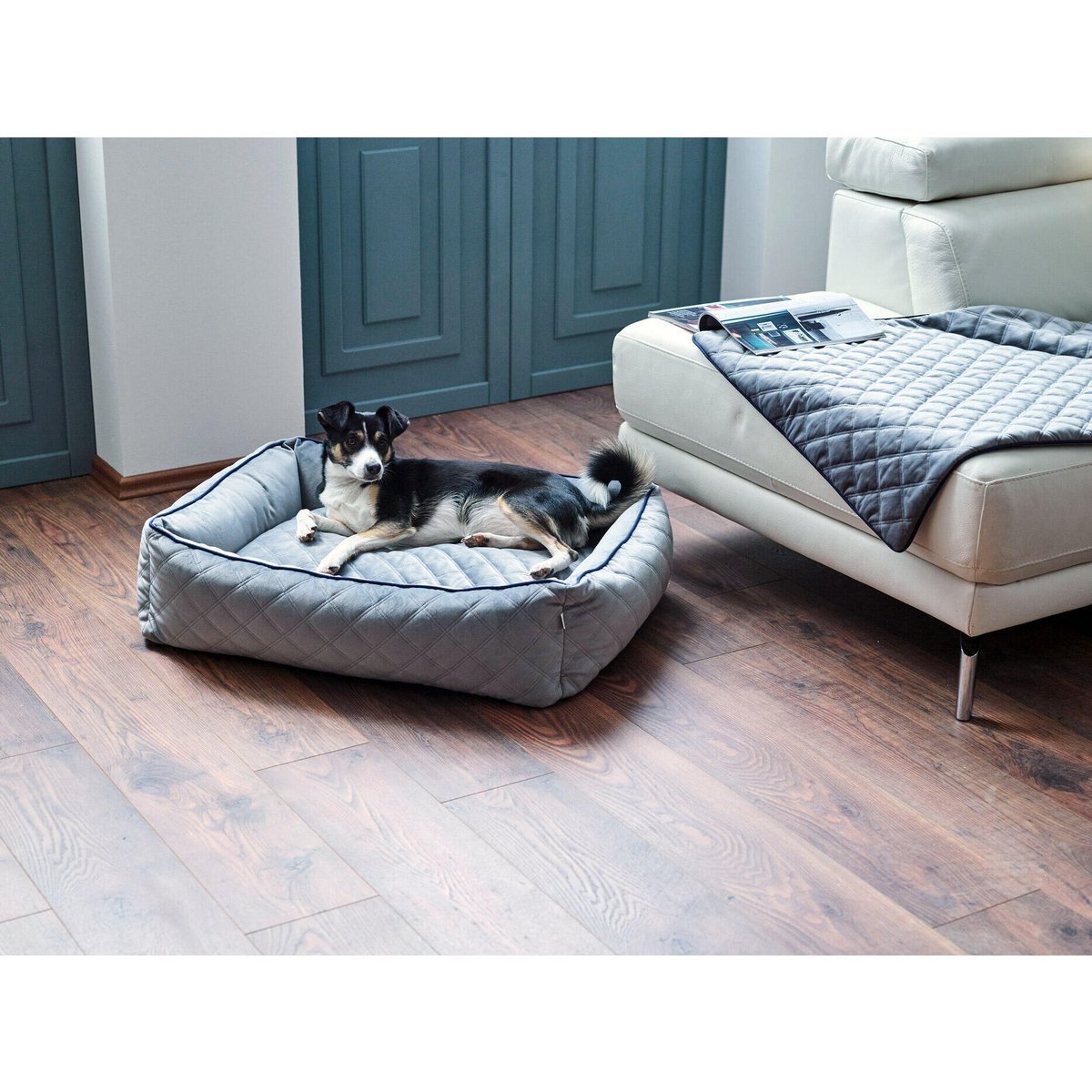 CLASSIC Hundebett - OXFORD GREY - Tiny Paws Boutique