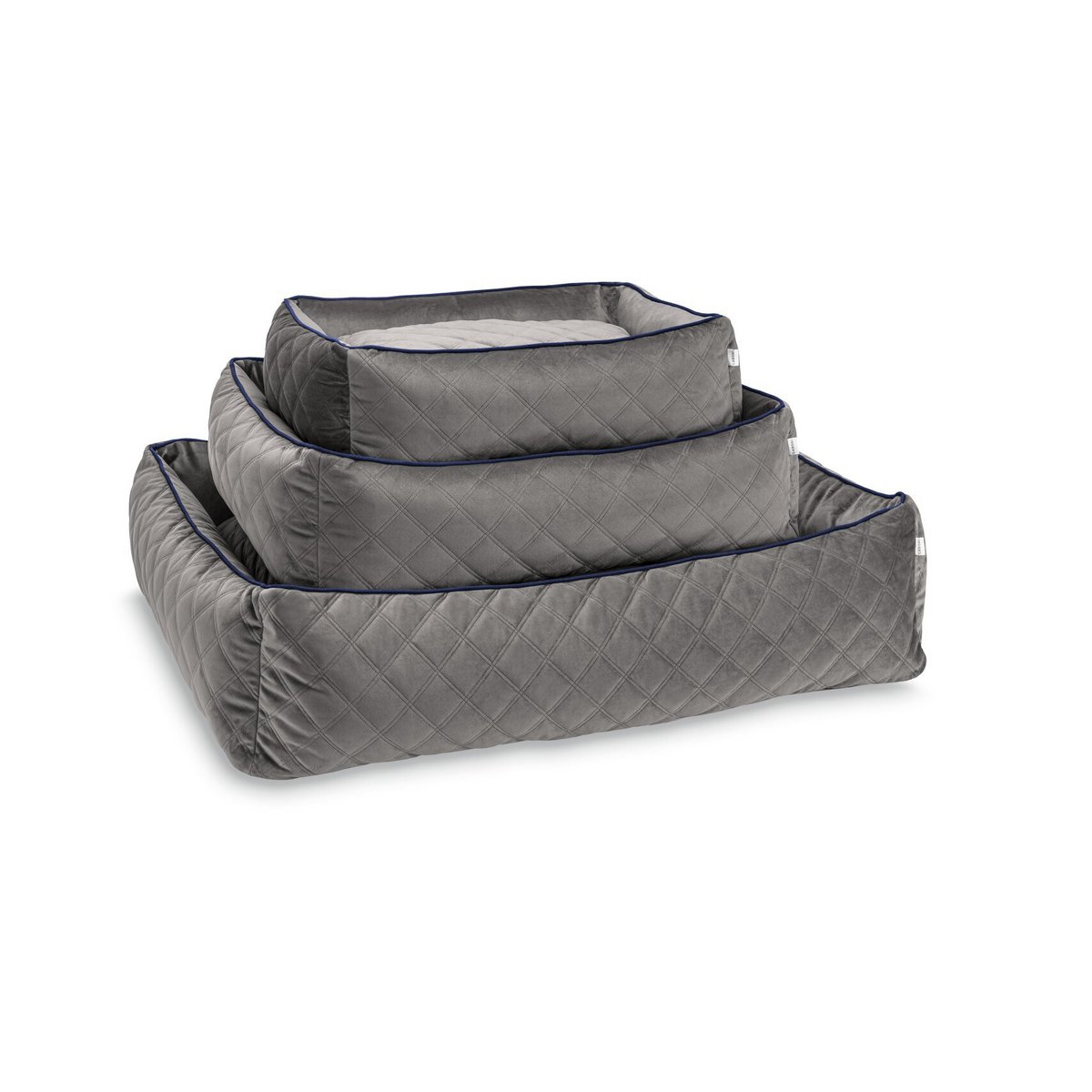 CLASSIC Hundebett - OXFORD GREY - Tiny Paws Boutique