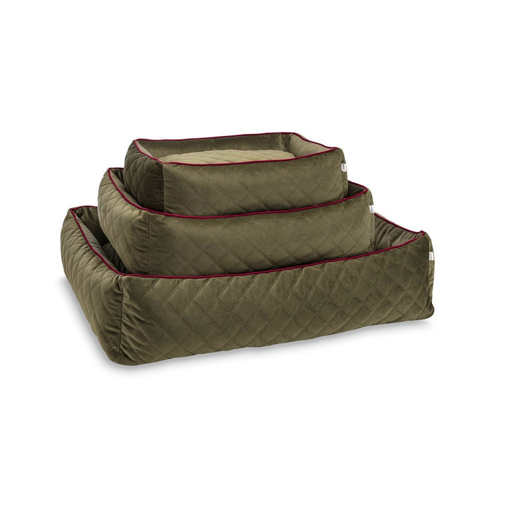 CLASSIC Hundebett - OXFORD OLIVE - Tiny Paws Boutique