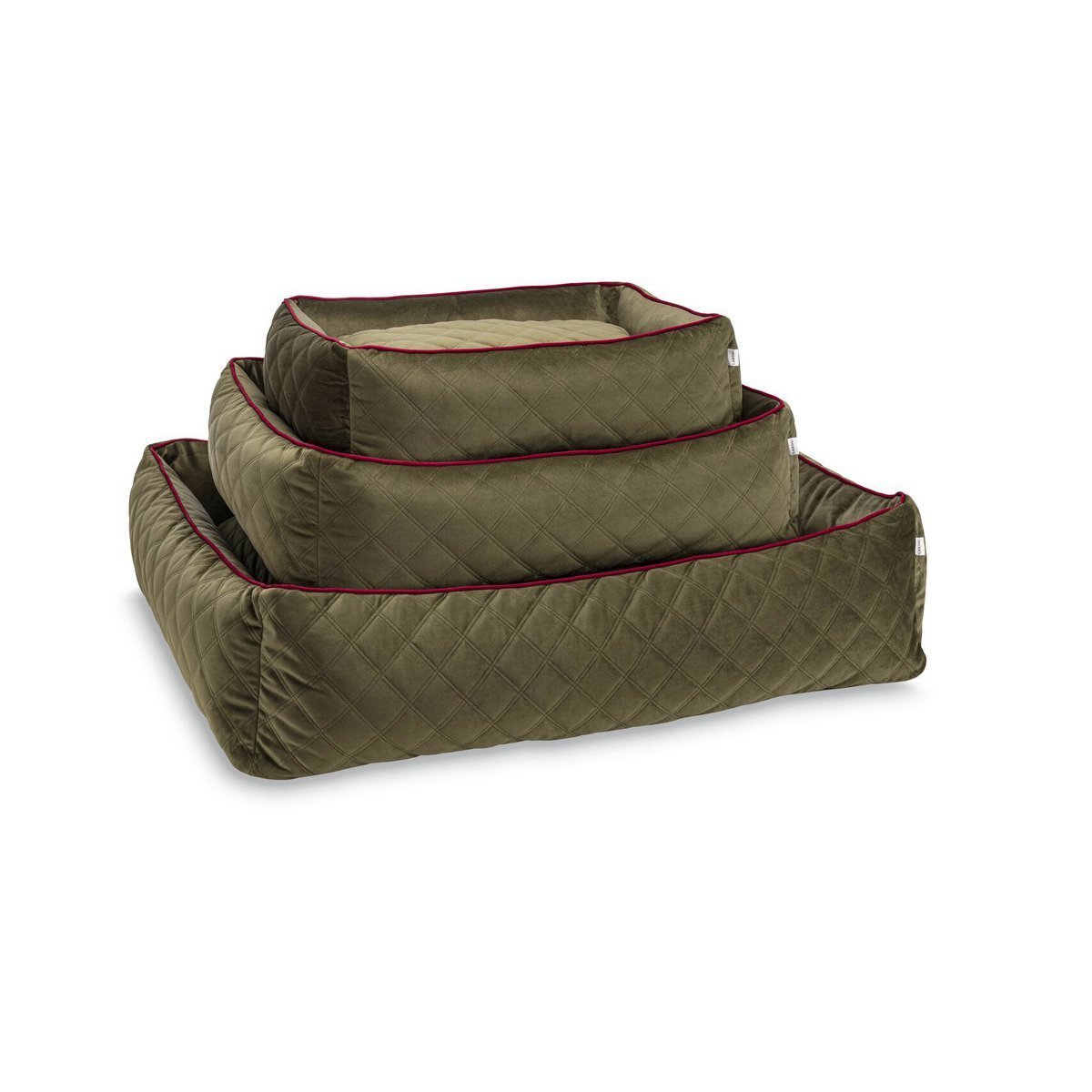 CLASSIC Hundebett - OXFORD OLIVE - Tiny Paws Boutique