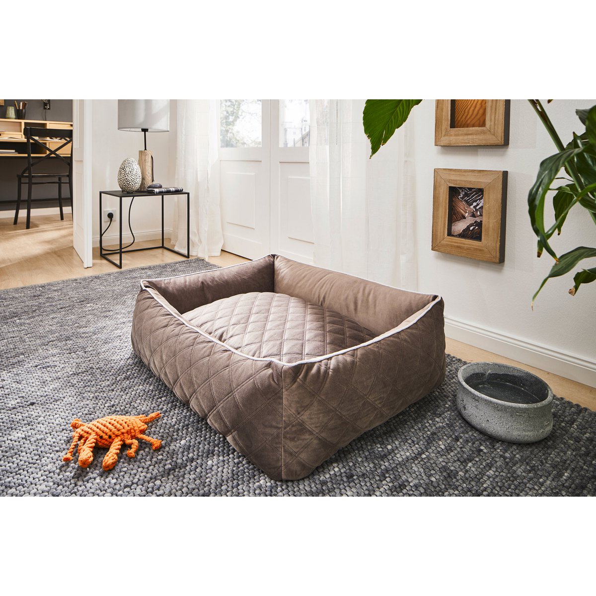 CLASSIC Hundebett - OXFORD STONE - Tiny Paws Boutique