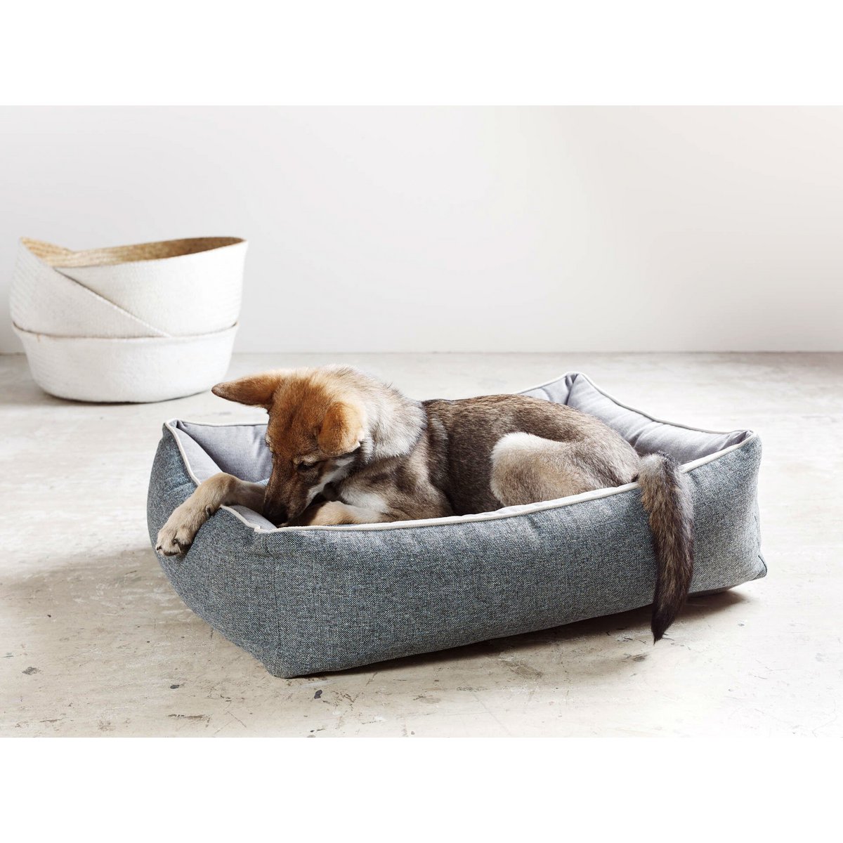 CLASSIC Hundebett - SCALA DENIM - Tiny Paws Boutique