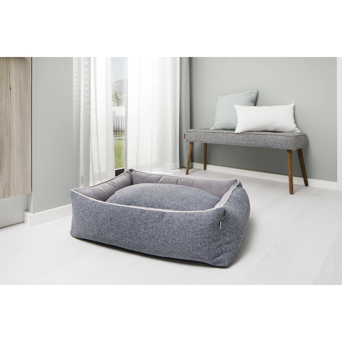 CLASSIC Hundebett - SCALA DENIM - Tiny Paws Boutique