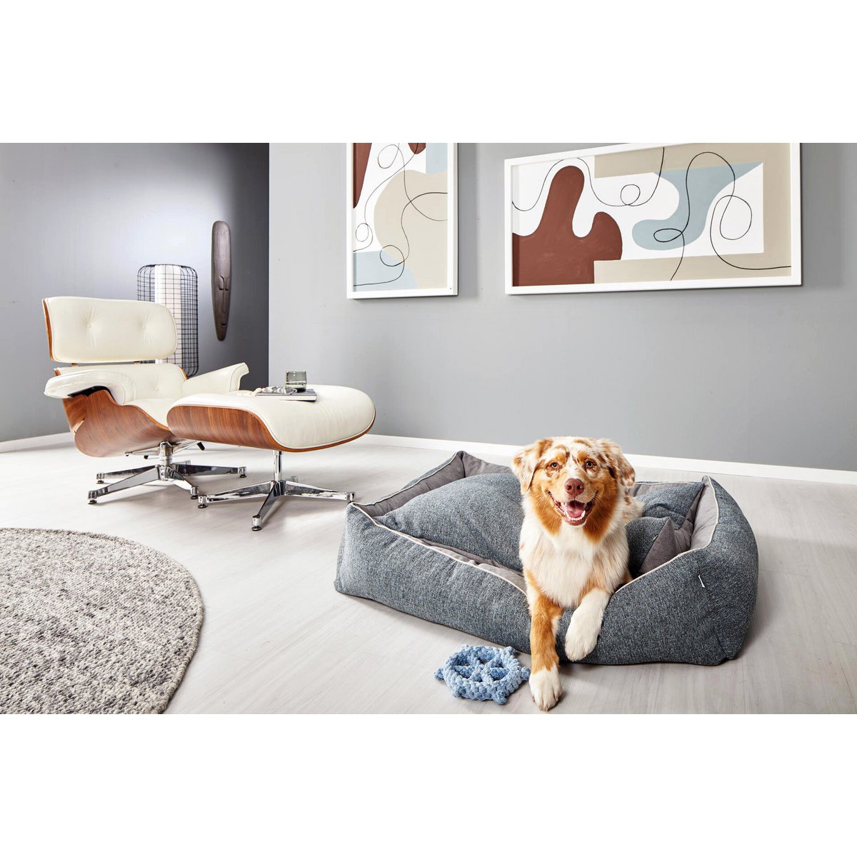 CLASSIC Hundebett - SCALA DENIM - Tiny Paws Boutique