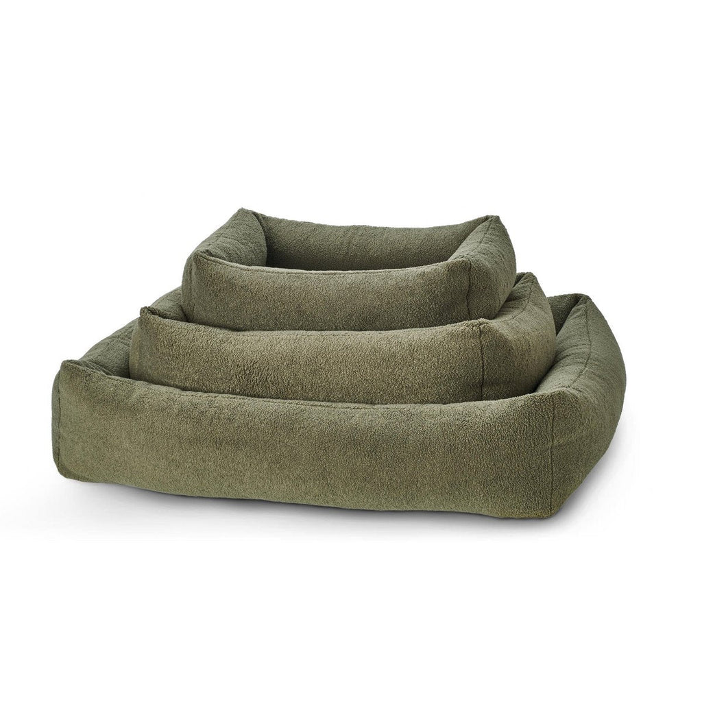 CLASSIC Hundebett - TEDDY GREEN - Tiny Paws Boutique