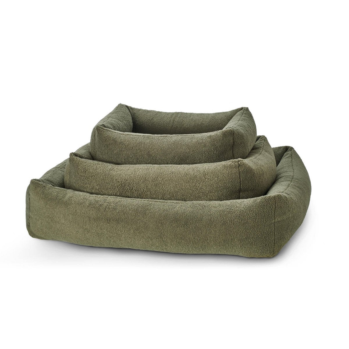CLASSIC Hundebett - TEDDY GREEN - Tiny Paws Boutique