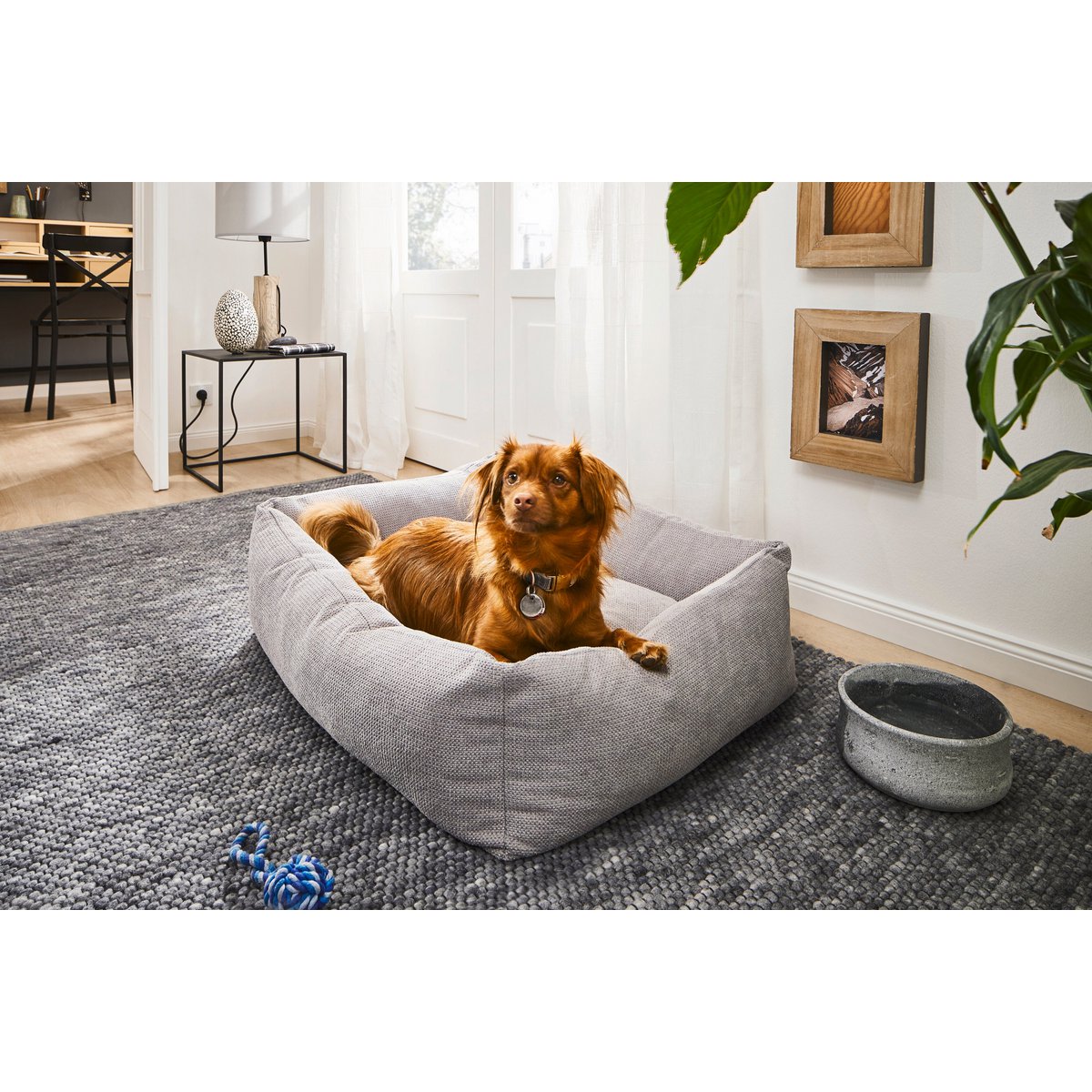 CLASSIC Hundebett - TUDOR GREY - Tiny Paws Boutique