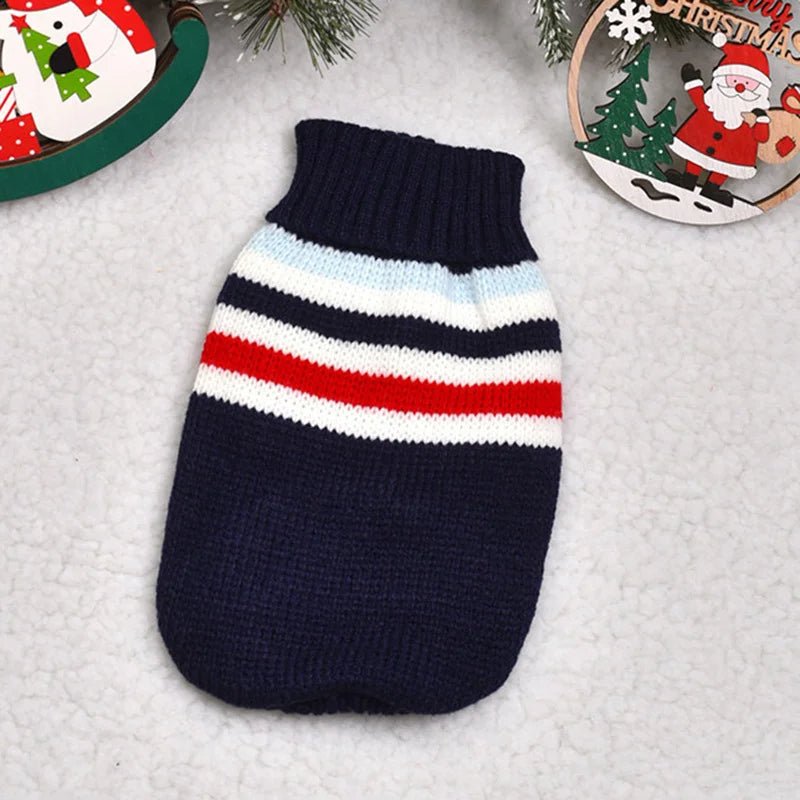 Dackel Pullover – Blau/gestreift - Tiny Paws Boutique