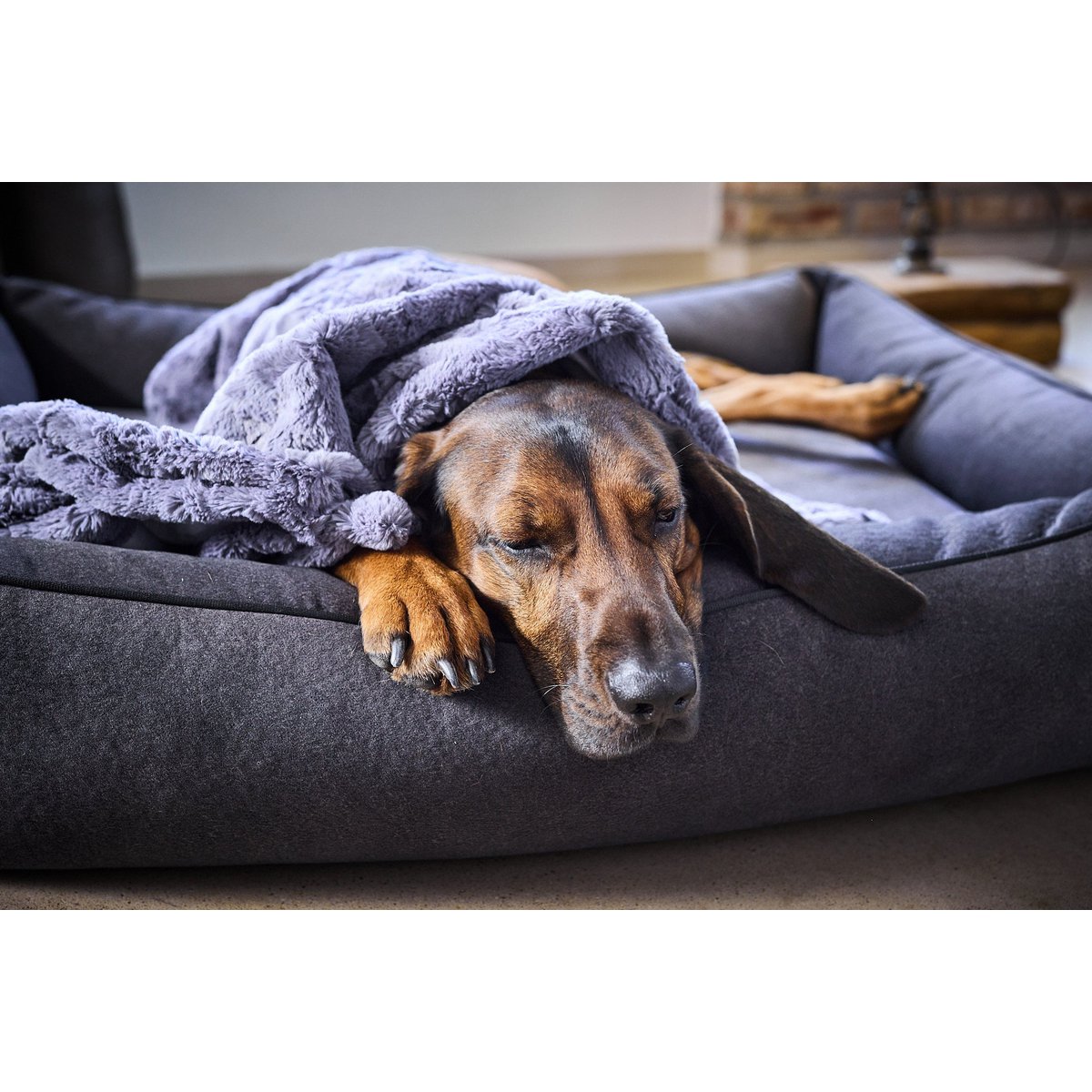 Decke COZY STONE - Edle Webpelz - Decke - Tiny Paws Boutique