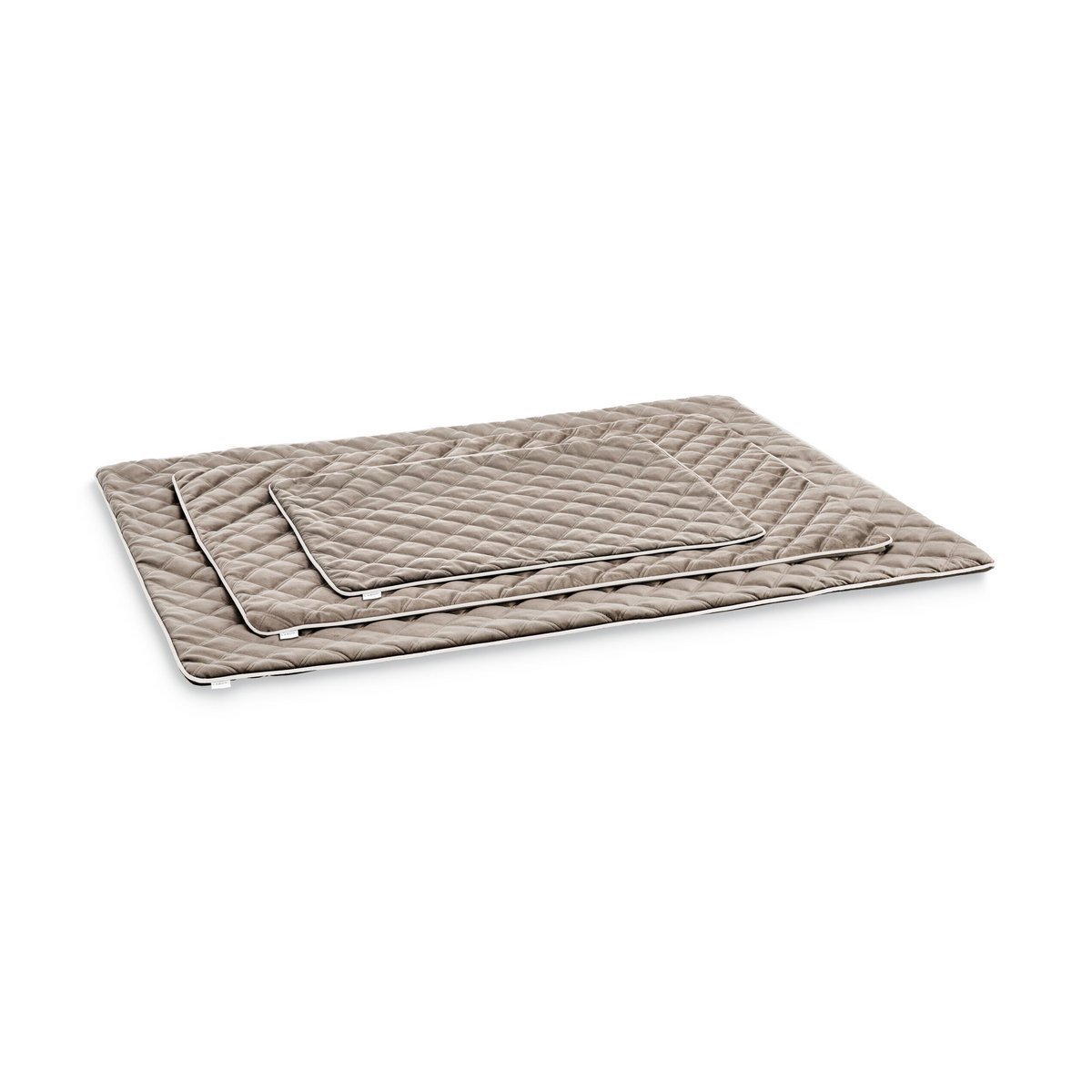 Decke OXFORD Taupe - strapazierfähige Hundedecke in edler Samtoptik - Tiny Paws Boutique