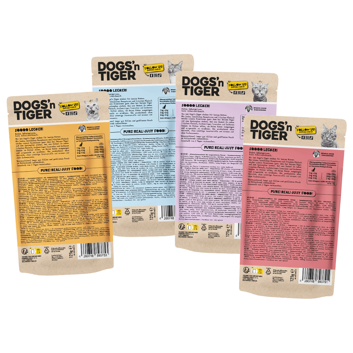 Dogs’n tiger adult cat food, gourmet package, wet food for cats, grain - free - Tiny Paws Boutique