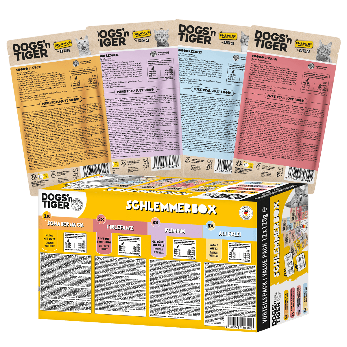 Dogs’n tiger adult cat food, gourmet package, wet food for cats, grain - free - Tiny Paws Boutique