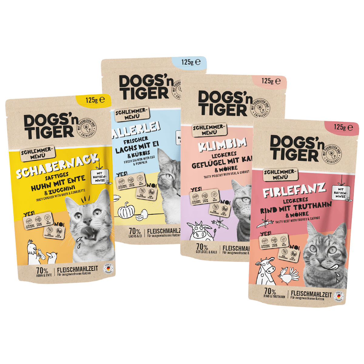 Dogs’n tiger adult cat food, gourmet package, wet food for cats, grain - free - Tiny Paws Boutique