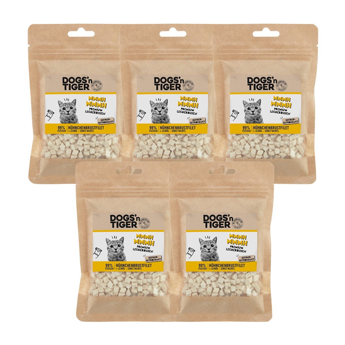 Dogs’n tiger adult cats snacks mmmh mmmh, treats, 99% freezer - dried chicken breast fillet - Tiny Paws Boutique