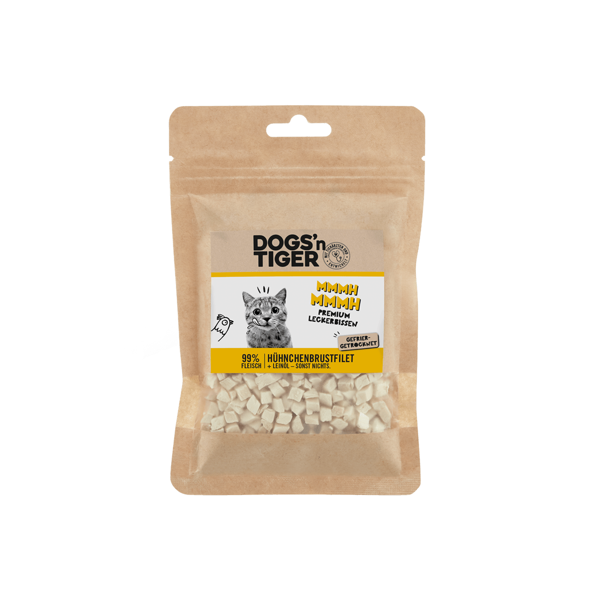 Dogs’n tiger adult cats snacks mmmh mmmh, treats, 99% freezer - dried chicken breast fillet - Tiny Paws Boutique