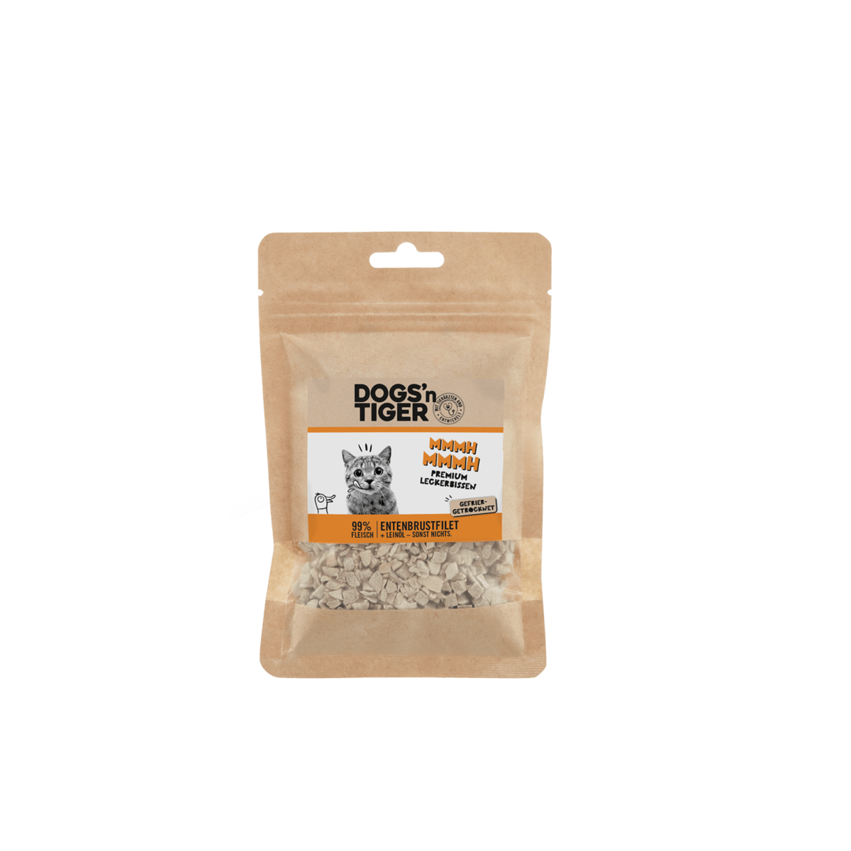 Dogs’n tiger adult cats snacks mmmh mmmh, treats, 99% freezer - dried duck breast fillet - Tiny Paws Boutique