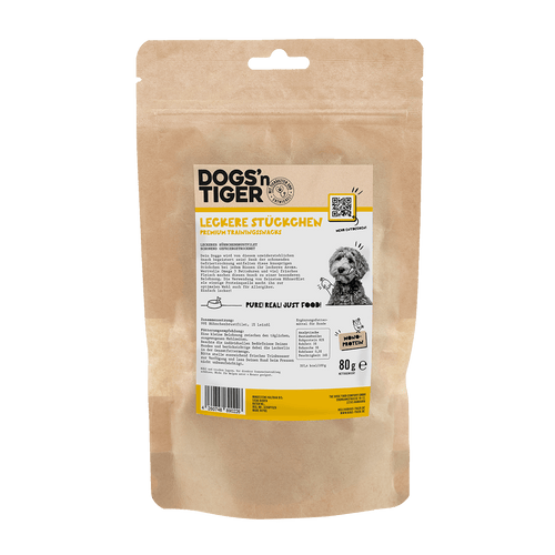 Dogs'n Tiger Adult, dog snacks, delicious pieces, treats, 99% freeze - dried chicken breast fillet - Tiny Paws Boutique
