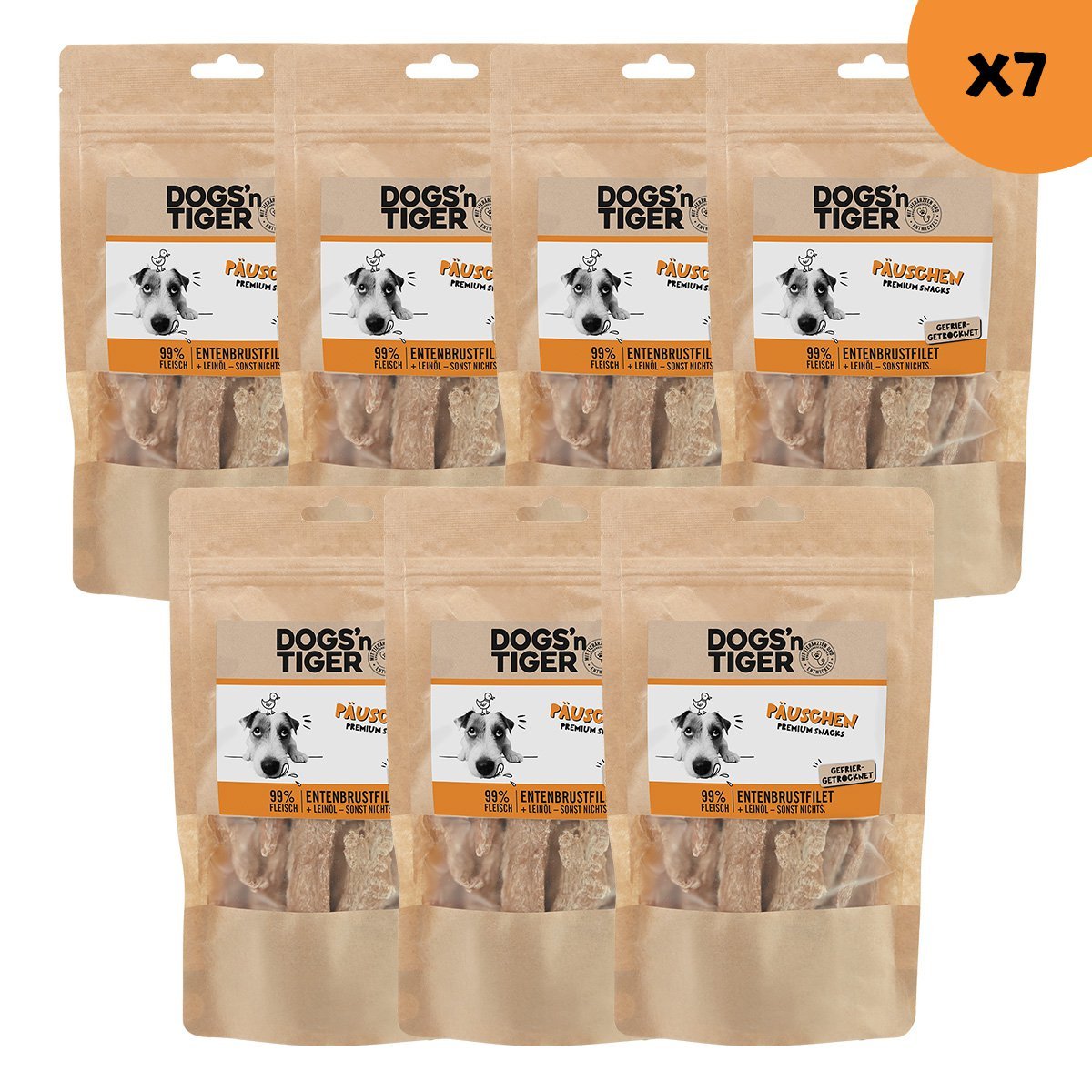Dogs’n Tiger Adult, dog snacks, duck snacks, treats, 99% freeze - dried duck breast fillet - Tiny Paws Boutique