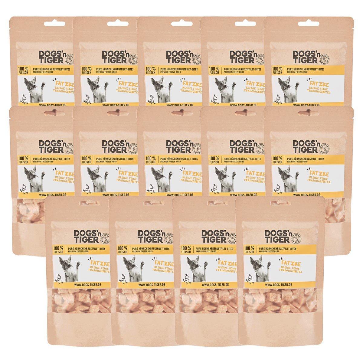 Dogs'n Tiger Adult, dog snacks, fats, treats, 99% freeze - dried chicken breast fillet - Tiny Paws Boutique