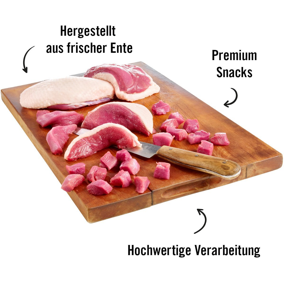 Dogs’n Tiger Adult, Hunde Snacks, Fatzke, Leckerlies, 99% gefriergetrocknetes Entenbrustfilet - Tiny Paws Boutique