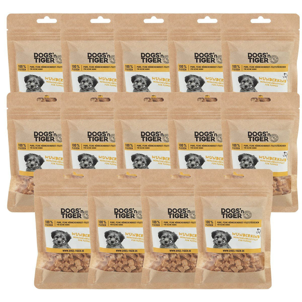 Dogs'n Tiger Adult, Junior Dog Snacks, Wunderkind, Treats, 100% freeze - dried chicken breast fillet - Tiny Paws Boutique