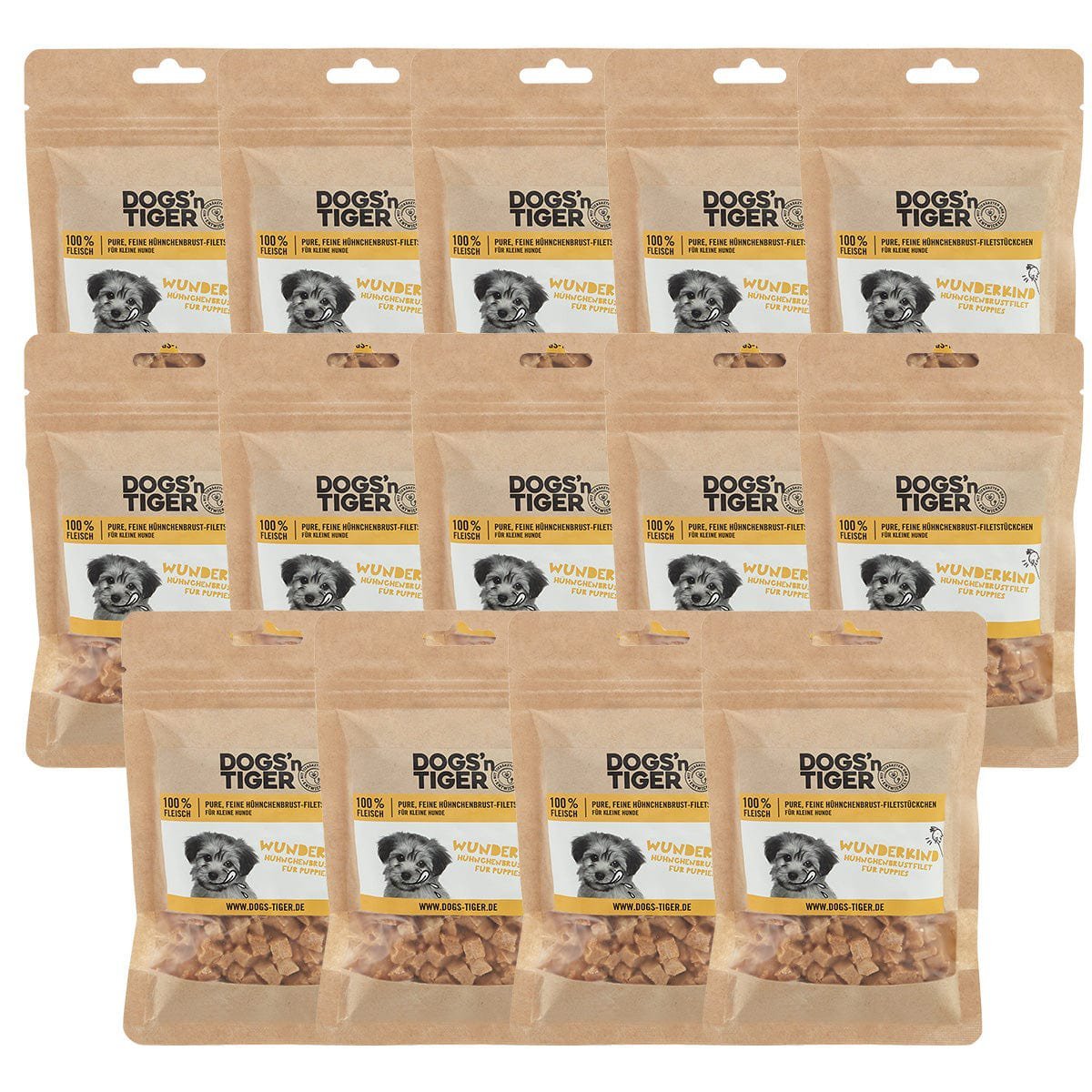 Dogs'n Tiger Adult, Junior Dog Snacks, Wunderkind, Treats, 100% freeze - dried chicken breast fillet - Tiny Paws Boutique