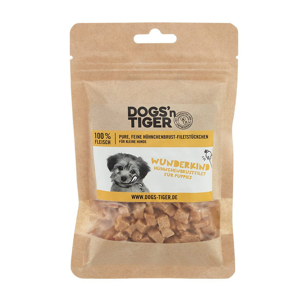 Dogs'n Tiger Adult, Junior Dog Snacks, Wunderkind, Treats, 100% freeze - dried chicken breast fillet - Tiny Paws Boutique