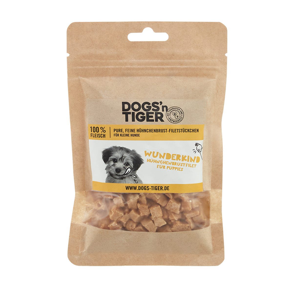 Dogs'n Tiger Adult, Junior Dog Snacks, Wunderkind, Treats, 100% freeze - dried chicken breast fillet - Tiny Paws Boutique