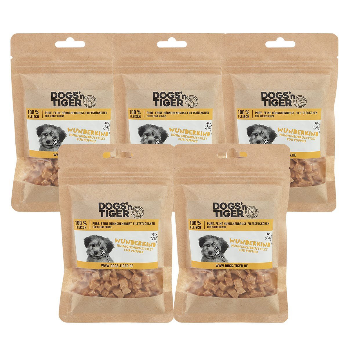 Dogs'n Tiger Adult, Junior Dog Snacks, Wunderkind, Treats, 100% freeze - dried chicken breast fillet - Tiny Paws Boutique