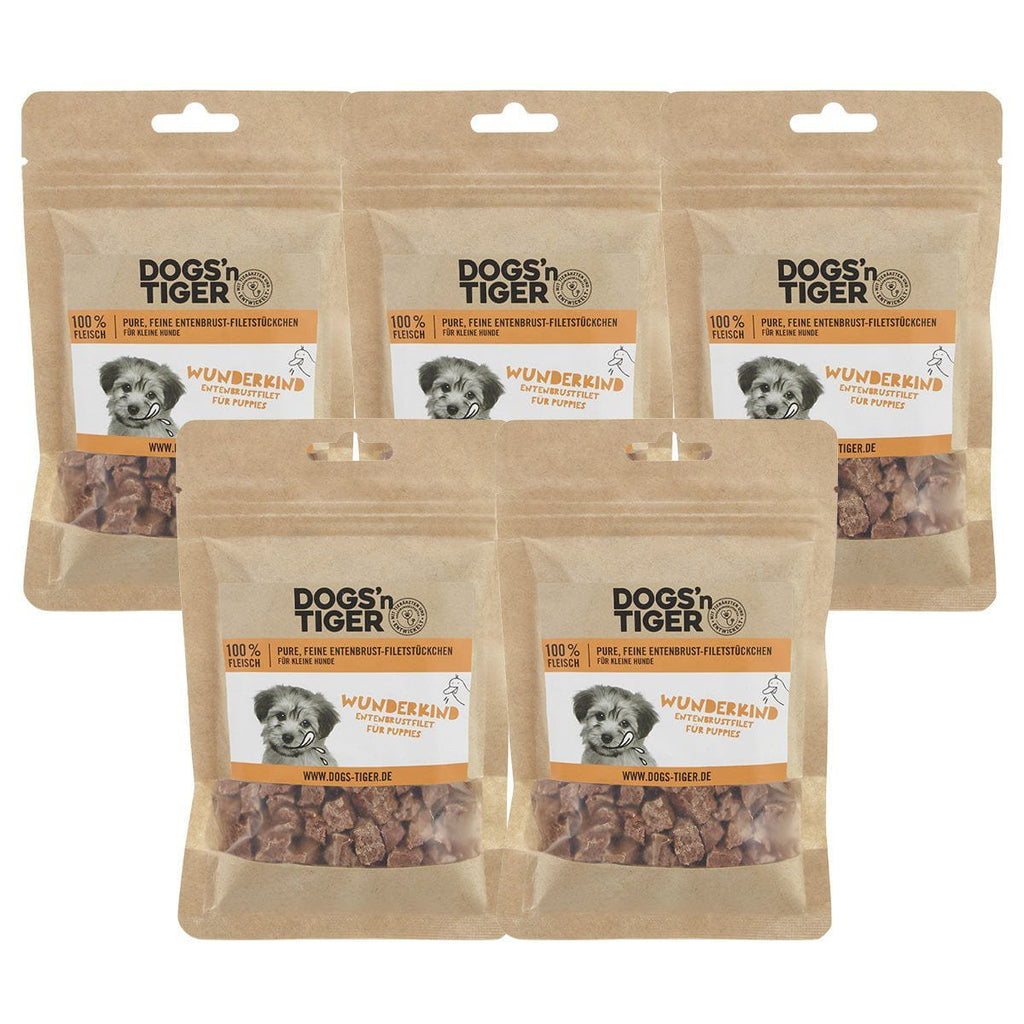Dogs’n Tiger Adult, Junior Dog Snacks, Wunderkind, Treats, 100% freeze - dried duck breast fillet - Tiny Paws Boutique