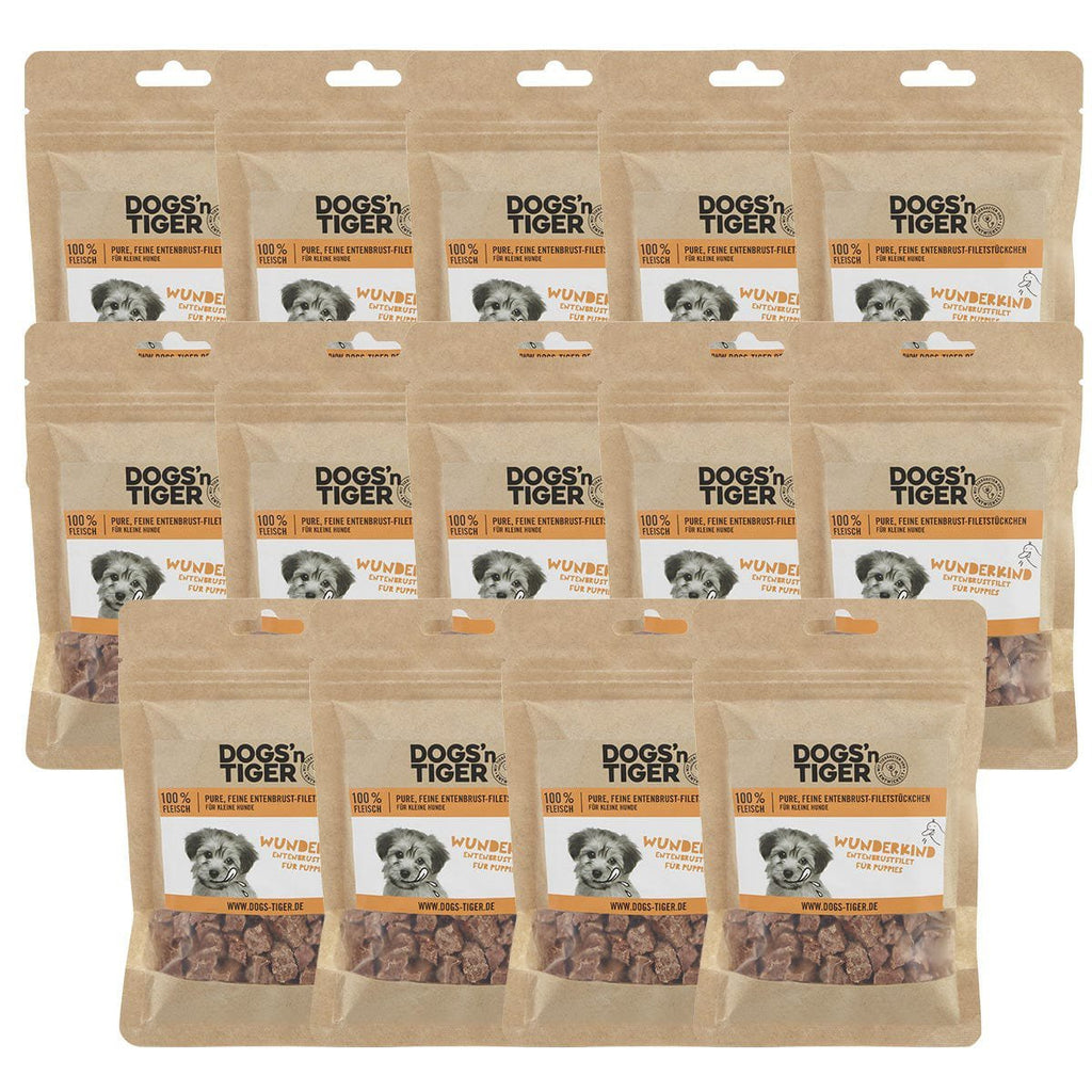 Dogs’n Tiger Adult, Junior Dog Snacks, Wunderkind, Treats, 100% freeze - dried duck breast fillet - Tiny Paws Boutique