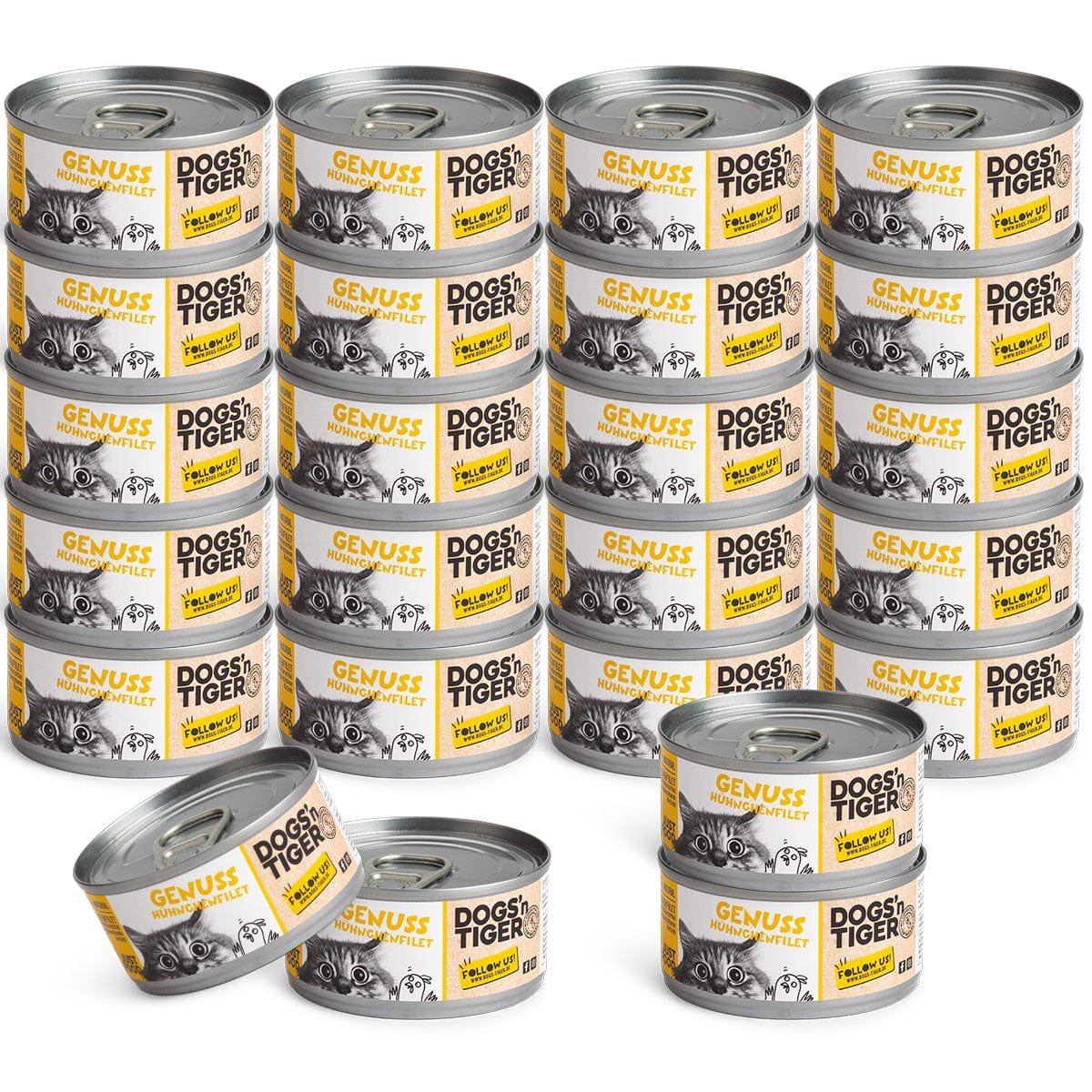 Dogs'n Tiger Adult Premium cat food, wet food, grain - free, enjoyment, chicken - Tiny Paws Boutique