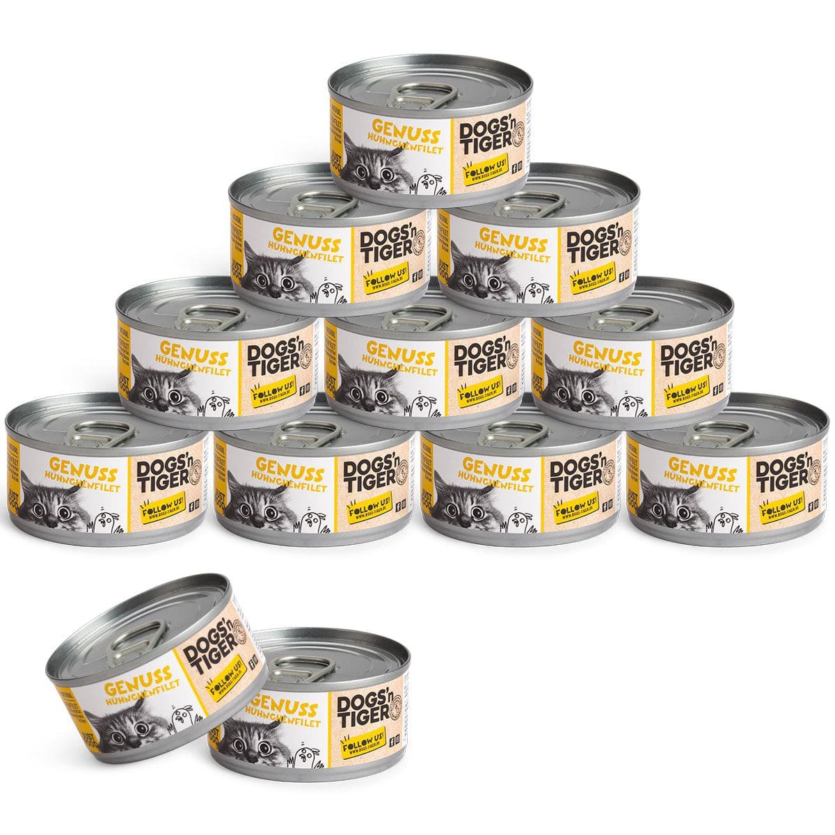 Dogs'n Tiger Adult Premium cat food, wet food, grain - free, enjoyment, chicken - Tiny Paws Boutique
