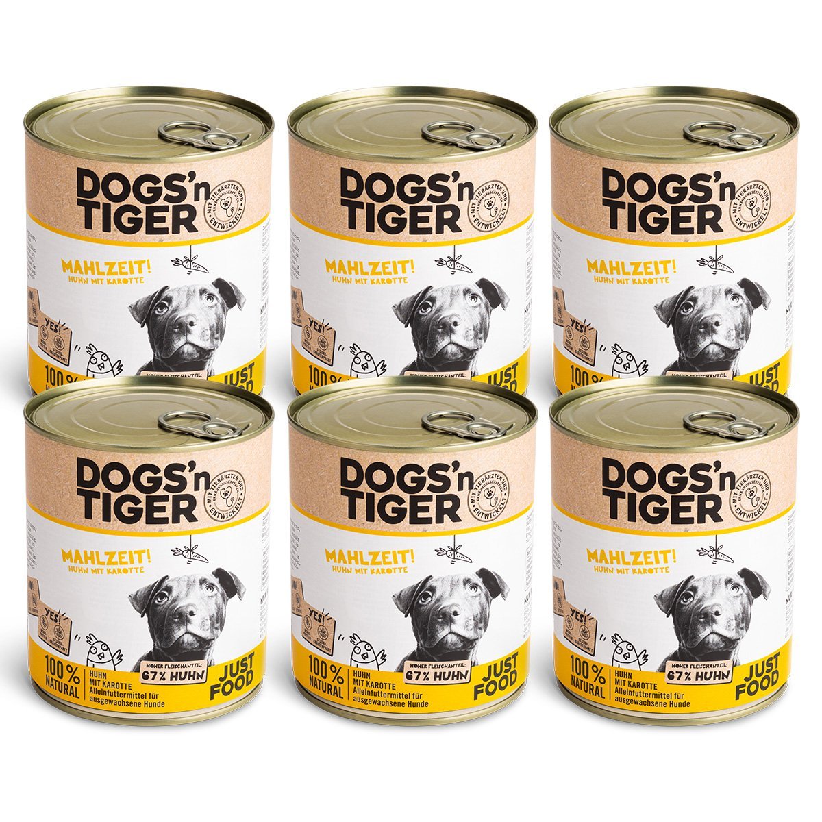 Dogs’n Tiger Adult Premium Dog Food, Wet Food, Grain Free, Meal, Chicken & Carrot - Tiny Paws Boutique