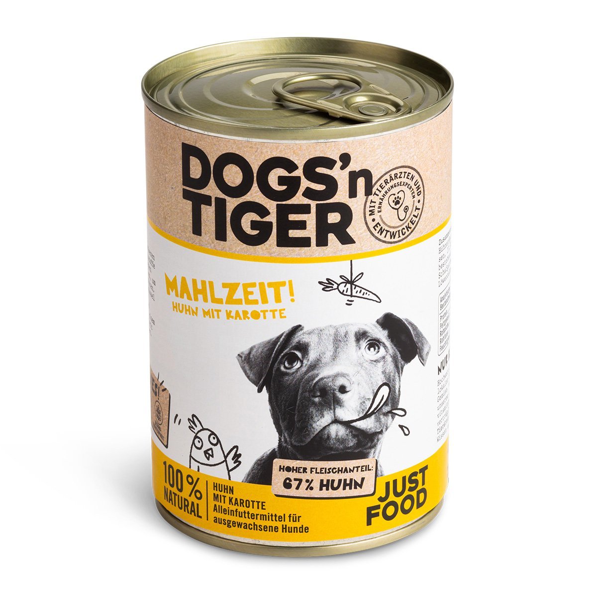 Dogs’n Tiger Adult Premium Dog Food, Wet Food, Grain Free, Meal, Chicken & Carrot - Tiny Paws Boutique