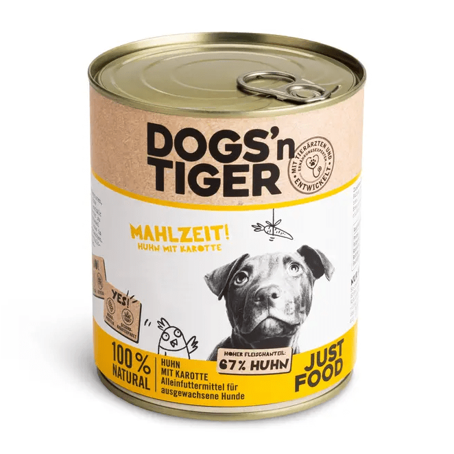 Dogs’n Tiger Adult Premium Dog Food, Wet Food, Grain Free, Meal, Chicken & Carrot - Tiny Paws Boutique