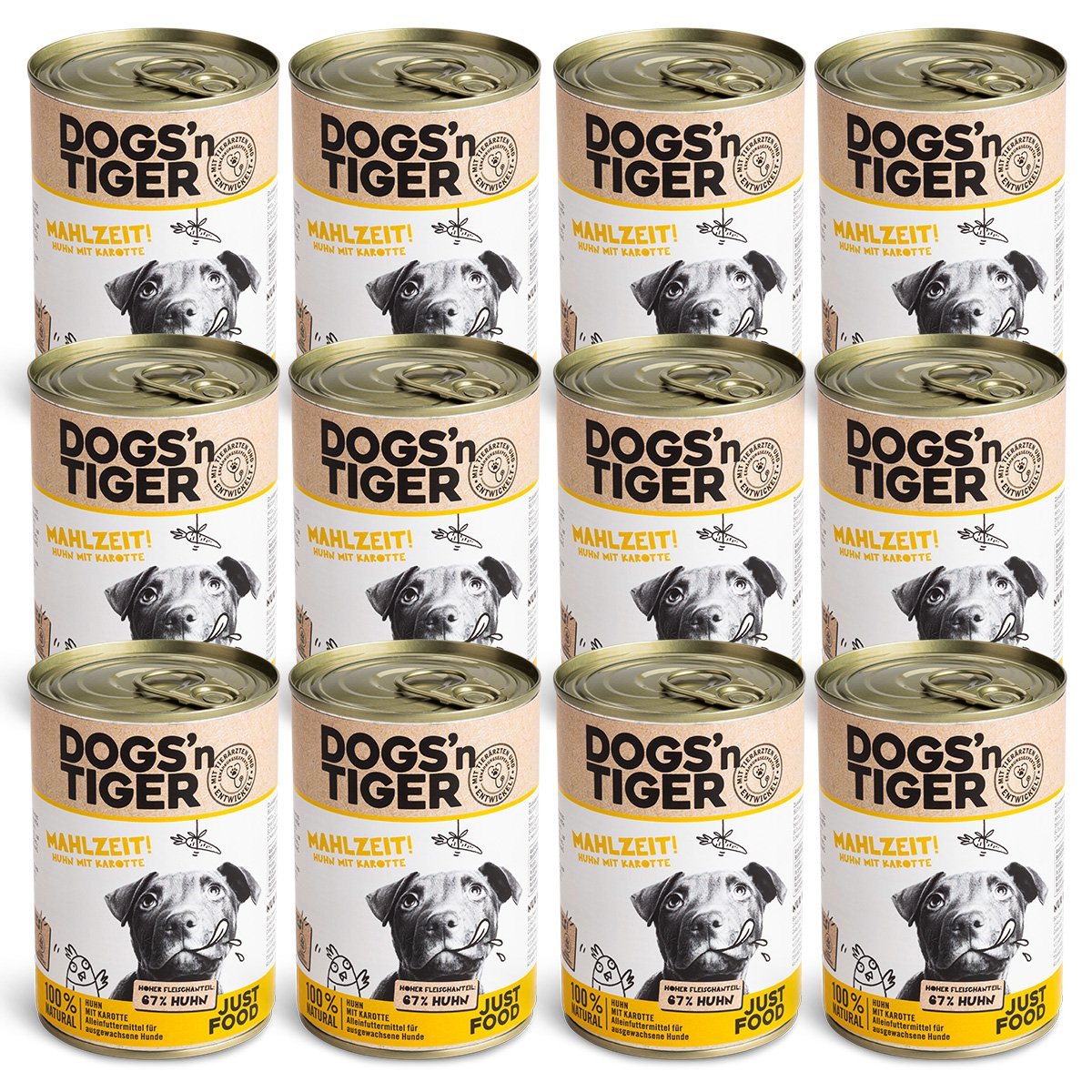 Dogs’n Tiger Adult Premium Dog Food, Wet Food, Grain Free, Meal, Chicken & Carrot - Tiny Paws Boutique
