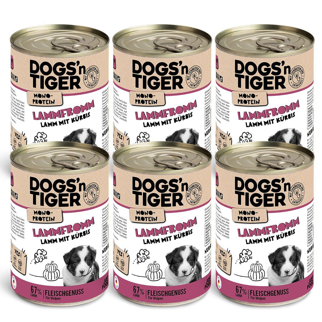 Dogs’n Tiger Junior, dog food, lamb fromm, wet dog food, puppy food, monoproteins, lamb & pumpkin - Tiny Paws Boutique
