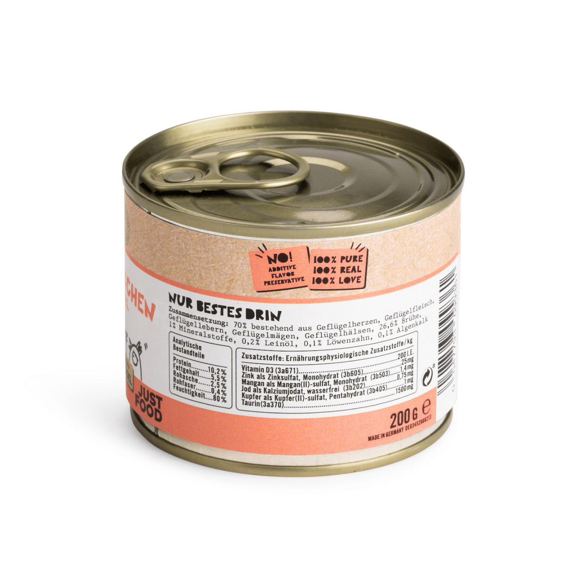 Dogs'n Tiger Junior, Kitten Premium cat food, wet food, grain - free, nestlings, poultry, algae lime & dandelion - Tiny Paws Boutique
