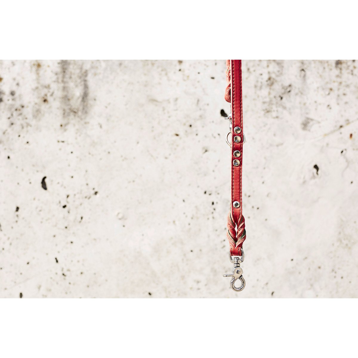 EDELWEISS - Raffinierte Hundeleine aus robustem Fettleder mit handgeflochtenen Details - Tiny Paws Boutique