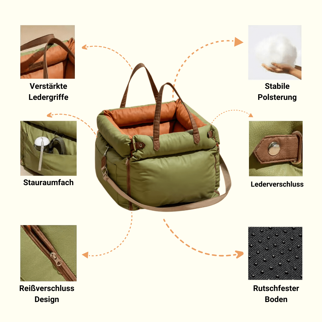 Hundetasche Hundeautositz - Tiny Paws Boutique
