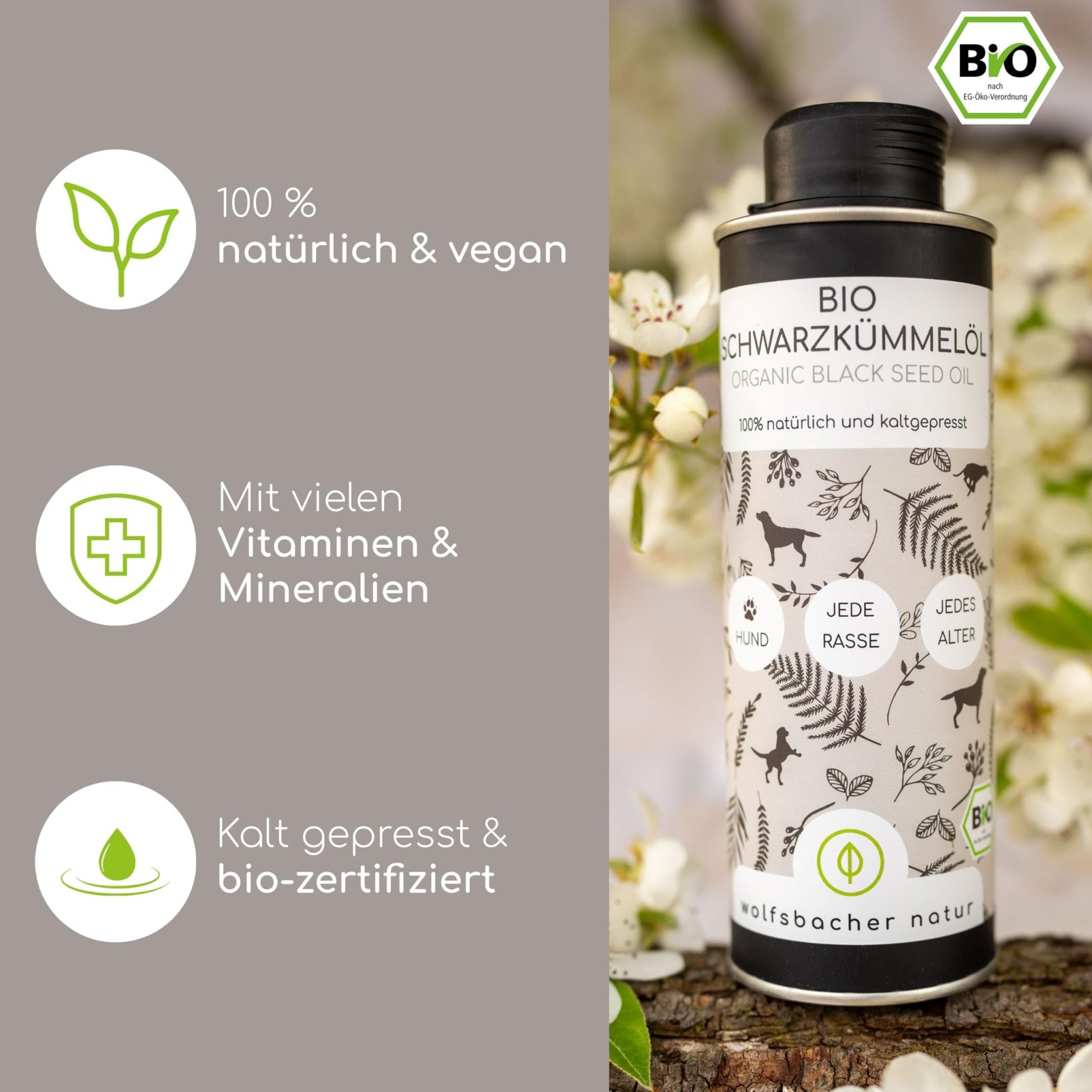 Natürliches Schwarzkümmelöl für Hunde – Zeckenschutz, Hautpflege & Vitalstoffquelle - Tiny Paws Boutique