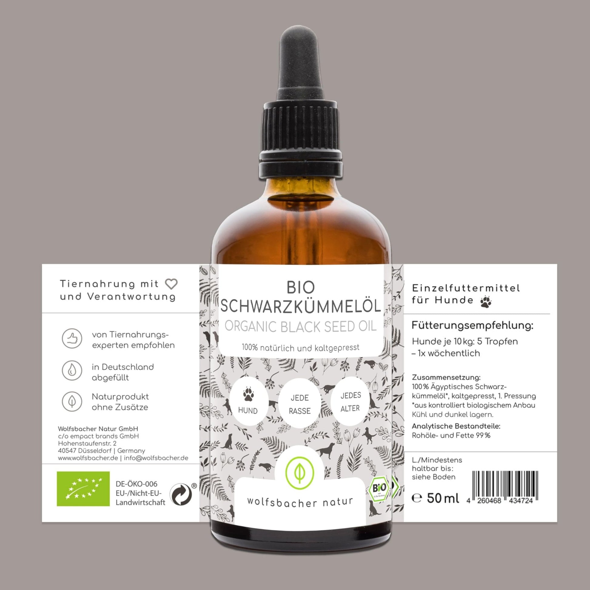 Natürliches Schwarzkümmelöl für Hunde – Zeckenschutz, Hautpflege & Vitalstoffquelle - Tiny Paws Boutique