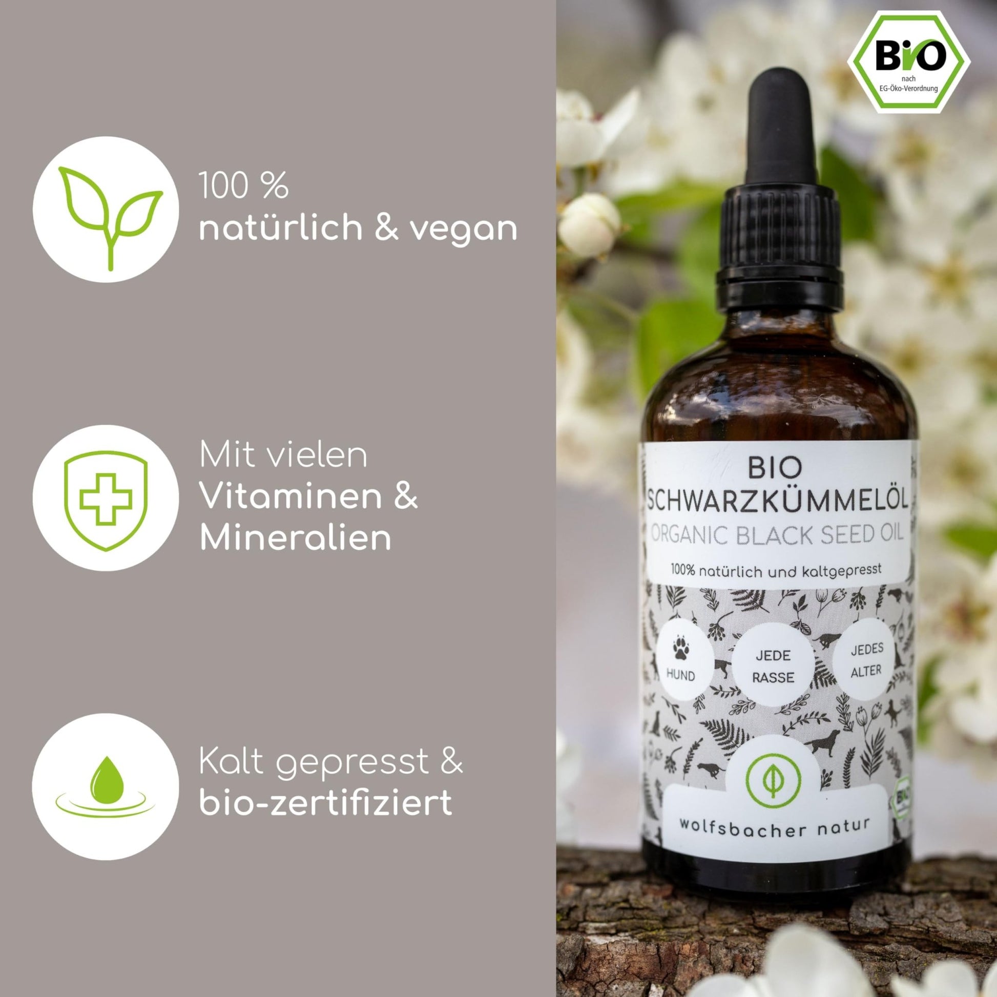 Natürliches Schwarzkümmelöl für Hunde – Zeckenschutz, Hautpflege & Vitalstoffquelle - Tiny Paws Boutique